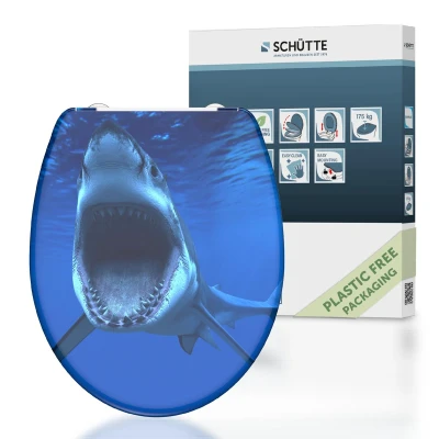 Afbeelding van Toiletbril met soft close quick release SHARK