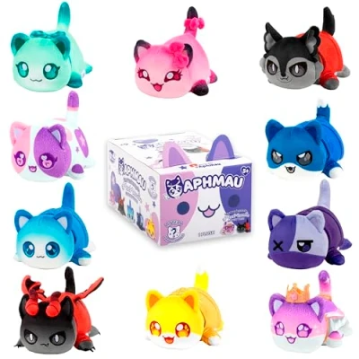 Image de Aphmau Peluche MeeMeow Mystery de 15,2 cm Série 6 ; chaîne jeu YouTube, boîte aveugle, 1 des 10 amis possibles, Friends MeeMeows, produit officiel