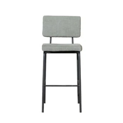 Afbeelding van Bronx71® Scandinavische barkruk Espen groen gerecyclede stof 64 77 cm Barkrukken set van 2