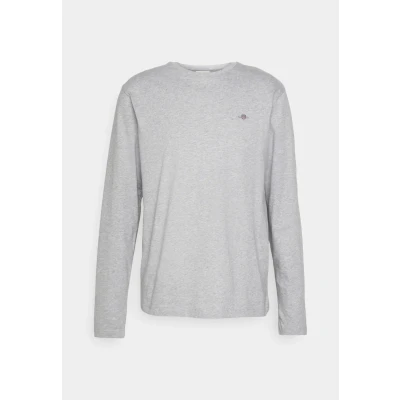 Afbeelding van GANT REG Shield Longsleeve, Heren, Maat: 4XL, Grey melange