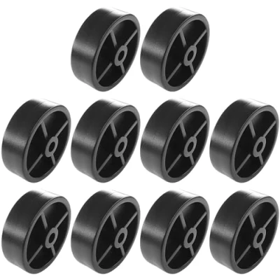 Afbeelding van cyclingcolors 10 stuks kunststof wielen 45 mm zwart voor meubels, bed, schuifdeur, deur, lade, kast