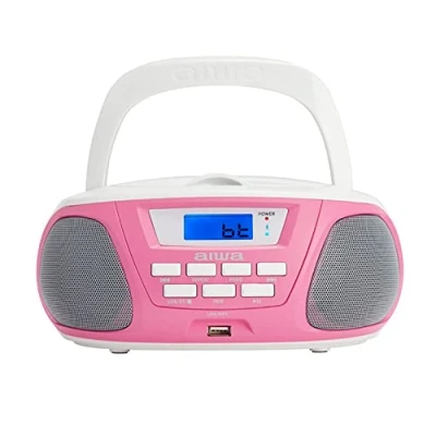 Afbeelding van Radio CD Bluetooth MP3 Aiwa BBTU300PK 5W Pink White