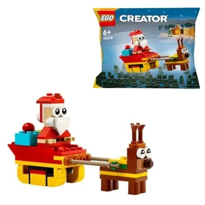 Afbeelding van LEGO De kerstman op een sleetocht 30670