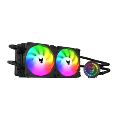 Afbeelding van Oversteel ZIRCON Liquid Cooling 240 mm RGB, 2 x PWM Fan 120 TDP 200 W, compatibel met Intel en AMD AM4, kleur: zwart