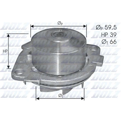 Afbeelding van DOLZ S211 Waterpomp Met riemschijf