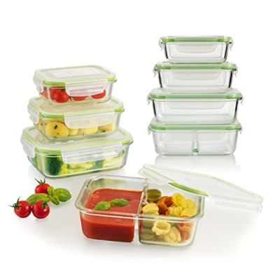 Afbeelding van GOURMETmaxx glazen vershoudbakjes click it 16 st. limegroen
