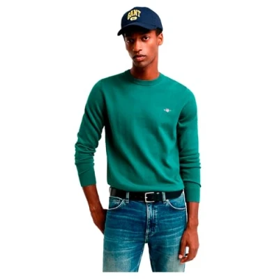 Afbeelding van GANT Classic Cneck Trui, Heren, Maat: Large, Green