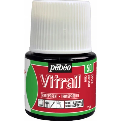 Afbeelding van Pebeo vitrail transparant 50 red 45 ml
