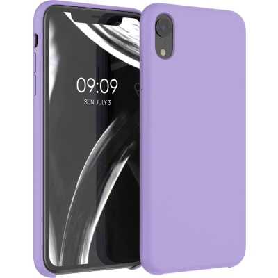 Afbeelding van kwmobile telefoonhoesje geschikt voor Apple iPhone XR Hoesje met siliconen coating Smartphone case in violet lila