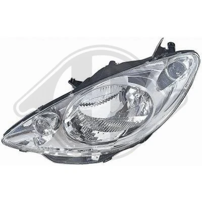 Afbeelding van DIEDERICHS 4211181 Koplampen Links H4 PEUGEOT: 107 Hatchback