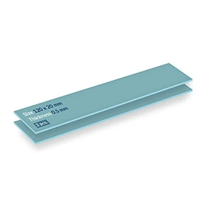 Afbeelding van ARCTIC Thermal pad, 2 stuks (120 x 20 0,5 mm), siliconen effectieve thermische geleiding, vult scheuren, eenvoudig aan te brengen en hanteren, blauw