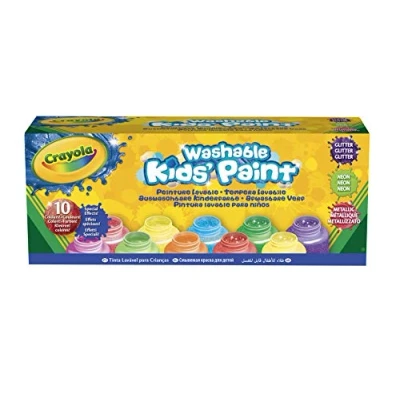 Afbeelding van Crayola Hobbyverf 10 Potjes Afwasbare Verf Voor Kinderen Speciale Effecten