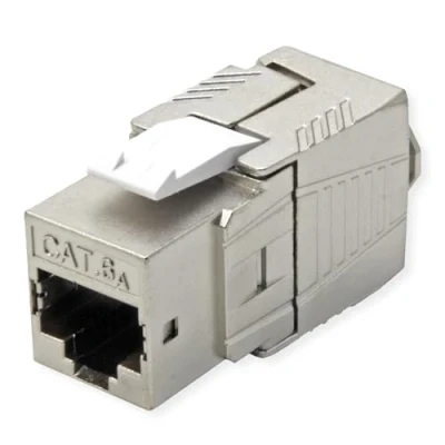 Afbeelding van ROLINE Cat.6A (Klasse EA) Keystone, RJ 45, afgeschermd, zonder gereedschap, GHMT, zilver