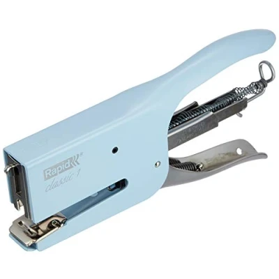 Afbeelding van Rapid Retro K1 niettang, voor nietjes 26/6 en 26/8 mm, capaciteit 50 vellen, metaal, fondant blauw, 5000497