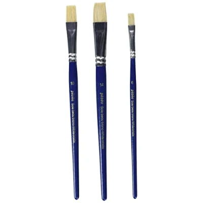 Afbeelding van Pébéo 697199 artistiek ontwaken, 1 zakje met 3 platte kwasten, mooi wit