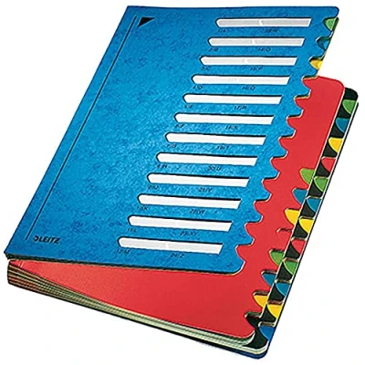 Image de Esselte leitz 59140035 trieur en carton color avec 24 onglets 1 (bleu)