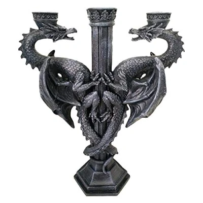 Afbeelding van Nemesis Now Kaarsenstandaard Dragon&#039;s Altar Zwart