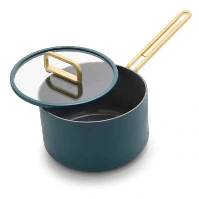 Afbeelding van Greenpan Tucci Pine Green Steelpan Met Deksel 20 Cm