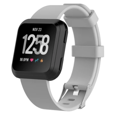 Afbeelding van Fitbit Versa 1 / 2 &amp; Lite rubberen sport bandje Grijs