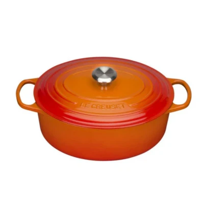 Afbeelding van Le Creuset Gietijzeren Ovale Braadpan In Oranjerood 31cm 6,3l