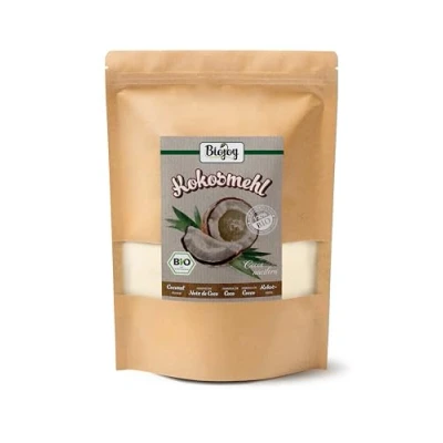 Image de Biojoy Farine de coco BIO (1 kg), partiellement déshuilée et sans sucre ajouté