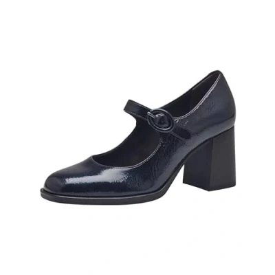 Afbeelding van Tamaris Klassieke pumps, Dames, Maat: 39, Navy patent Kunststof