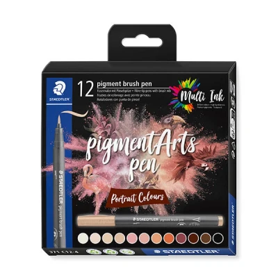 Image de Staedtler Pigment Arts Portrait Colours feutres pinceaux (12 pièces)