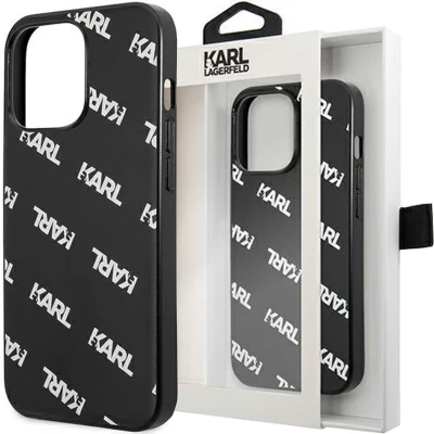 Afbeelding van Karl Lagerfeld KLHCP13SPULMBK3 iPhone 13 mini 5.4 hardcase zwart/zwart Allover