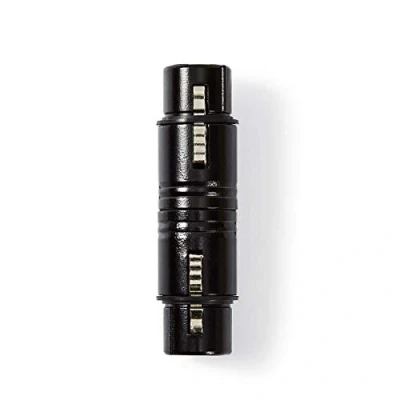 Afbeelding van Nedis XLR Adapter 3 Pins Female Vernikkeld Recht Metaal Zwart 1 Stuks Polybag