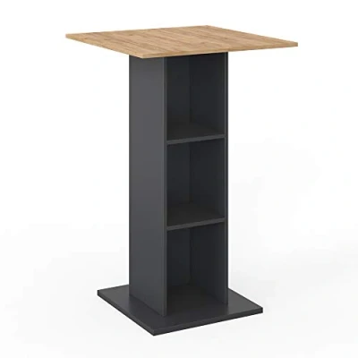 Afbeelding van Vicco Bartafel &quot;Rodeo&quot;, antraciet/gouden sterkte eiken, 70 x cm