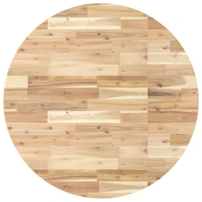 Afbeelding van Tafelblad rond Ø 90x4 cm massief acaciahout