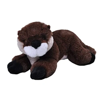 Afbeelding van Pluche knuffel dieren Eco kins rivier otter van cm. Wildlife speelgoed knuffelbeesten Cadeau voor kind/jongens/meisjes