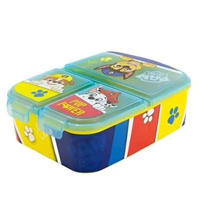 Afbeelding van The Paw Patrol Pup Power Broodtrommel 3 vakjes 18x13 cm Officieel gelicentieerd Brooddoos Lunchbox