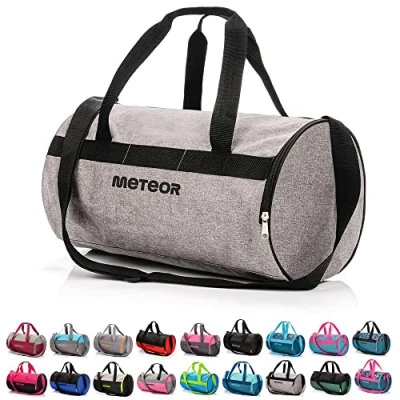 Afbeelding van Sporttas Sport Bag ideaal voor Fitness Sportschool Dames en Heren met een Schoenenzak Reistas (25L, Grijs/zwart2)