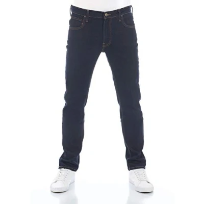 Afbeelding van Lee Heren Jeans Broeken Daren Zip Fly regular/straight Fit Blauw Volwassenen Denim Jeansbroek