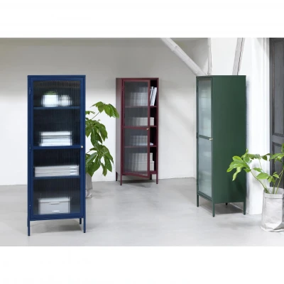 Afbeelding van Olan glazen wandkast 160 cm groen