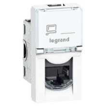 Afbeelding van Legrand RJ45 cat 6A UTP 1 mod wit LCS² Mosaic witte kleur