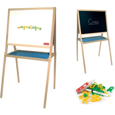 Afbeelding van Dubbelzijdig krijtbord Jeujura Wooden Painting Magnetisch