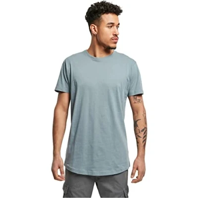 Image de Urban Classics T shirt long moulant pour homme, Dustyblue., XL