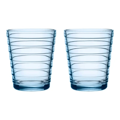 Afbeelding van Iittala Aino Aalto Drinkglas 22 Cl Set Van 2 Aquablauw