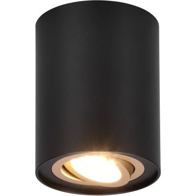 Afbeelding van TRIO COOKIE Plafondlamp Zwart goud excl. 1x GU10 4,9 W Zwenkbaar Plafondbevestiging