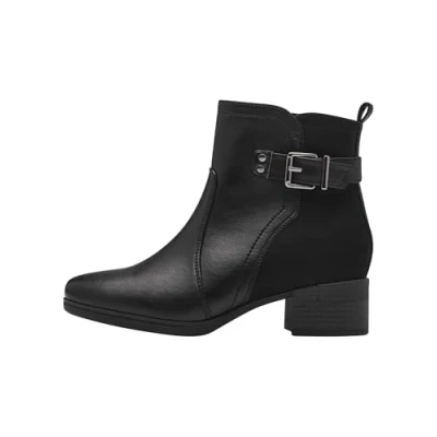 Afbeelding van Jana Dames Enkellaars 25374 001 Zwart Wijdte H Maat 37
