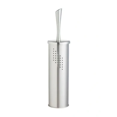 Afbeelding van Wenko Toiletborstel En Houder Alvaro 10 X 45 Cm Rvs Zilver