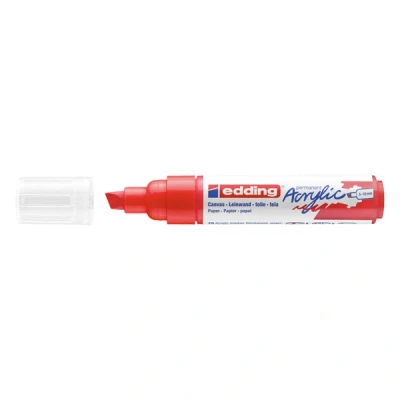 Image de Edding 5000 marqueur acrylique (5 10 mm biseautée) rouge trafic