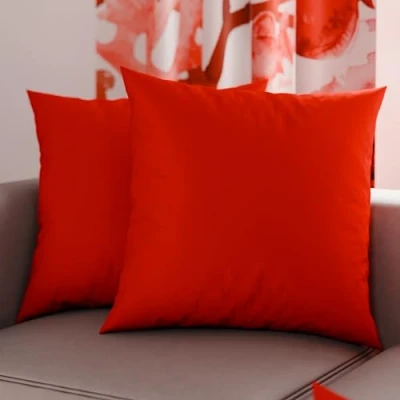 Image de PETTI Artigiani Italiani Lot de 2 Taies d&#039;oreiller Lit 30x30 cm, Housses Coussin Unies Couleur Rouge, Taie Oreiller 100% Microfibre Hypoallergénique, Fabriqué en Italie