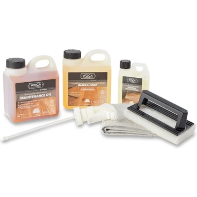 Afbeelding van Woca Onderhoudsbox Naturel Complete set voor een geoliede vloer