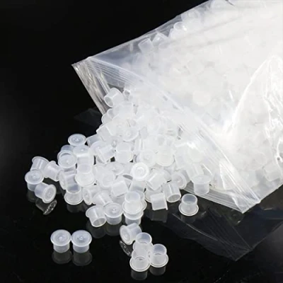 Afbeelding van YATEICBC 100 stuks tattoo inkt kopjes, doppen, plastic pigment cups, doppen