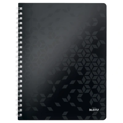 Image de Leitz 4637 WOW cahier à spirale A4 ligné 80 g/m² feuilles noir