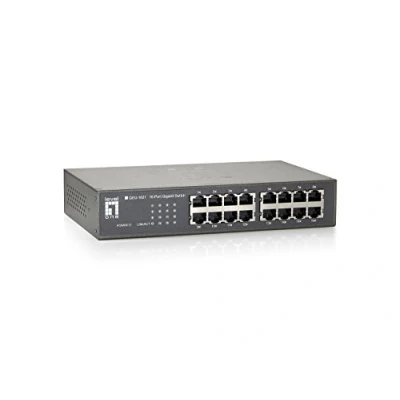 Afbeelding van LevelOne GEU 1621 switch 16 poorten onbeheerd rack uitvoering, wandbevestiging