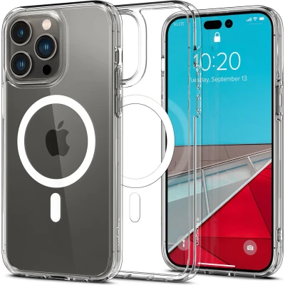 Afbeelding van Spigen Crystal Hybrid MagSafe Hoesje Geschikt voor Apple iPhone 14 Pro Wit